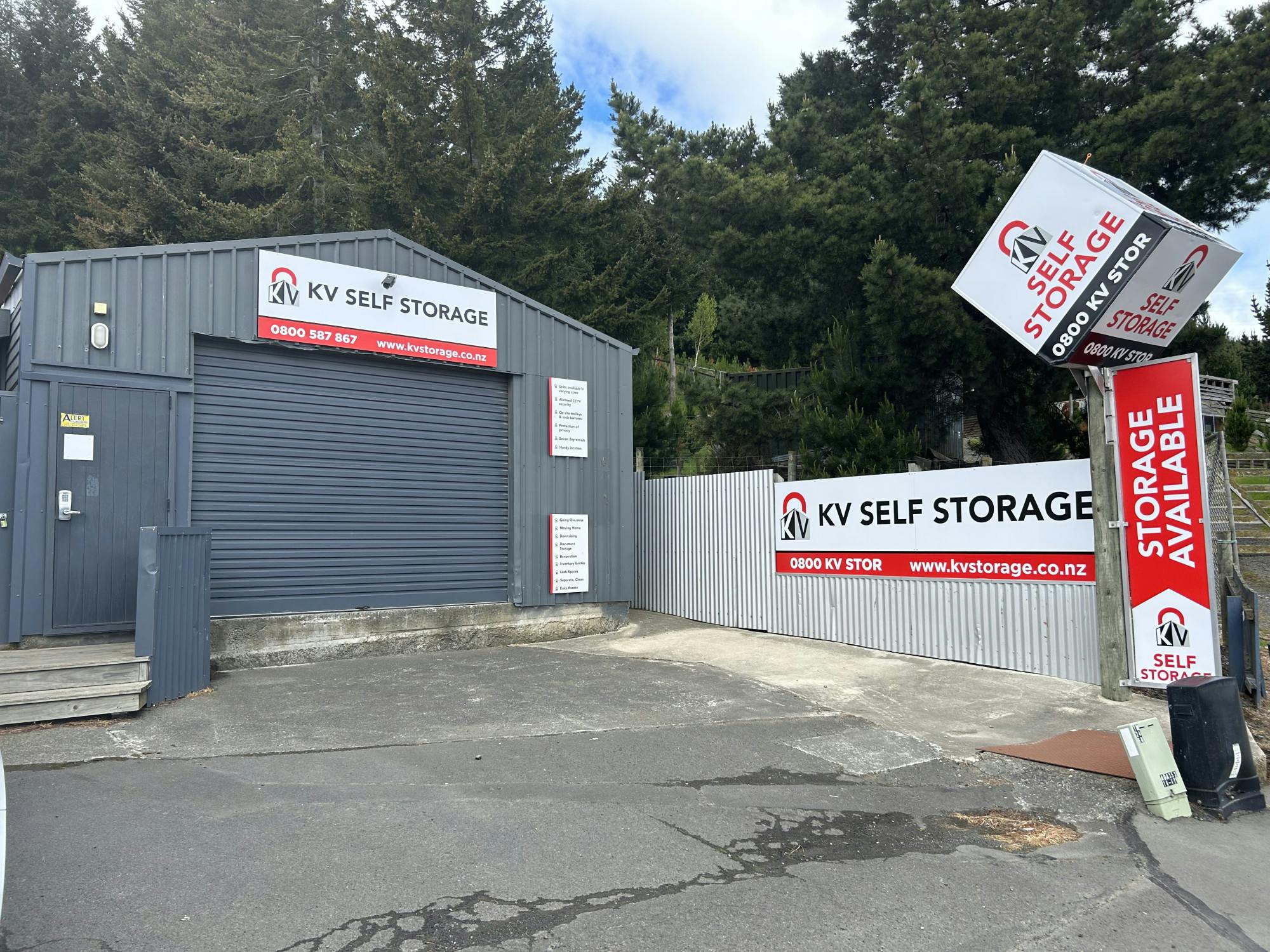KV Self Storage, 561 Kaikorai Valley Rd, Dunedin 9011, 0800 587